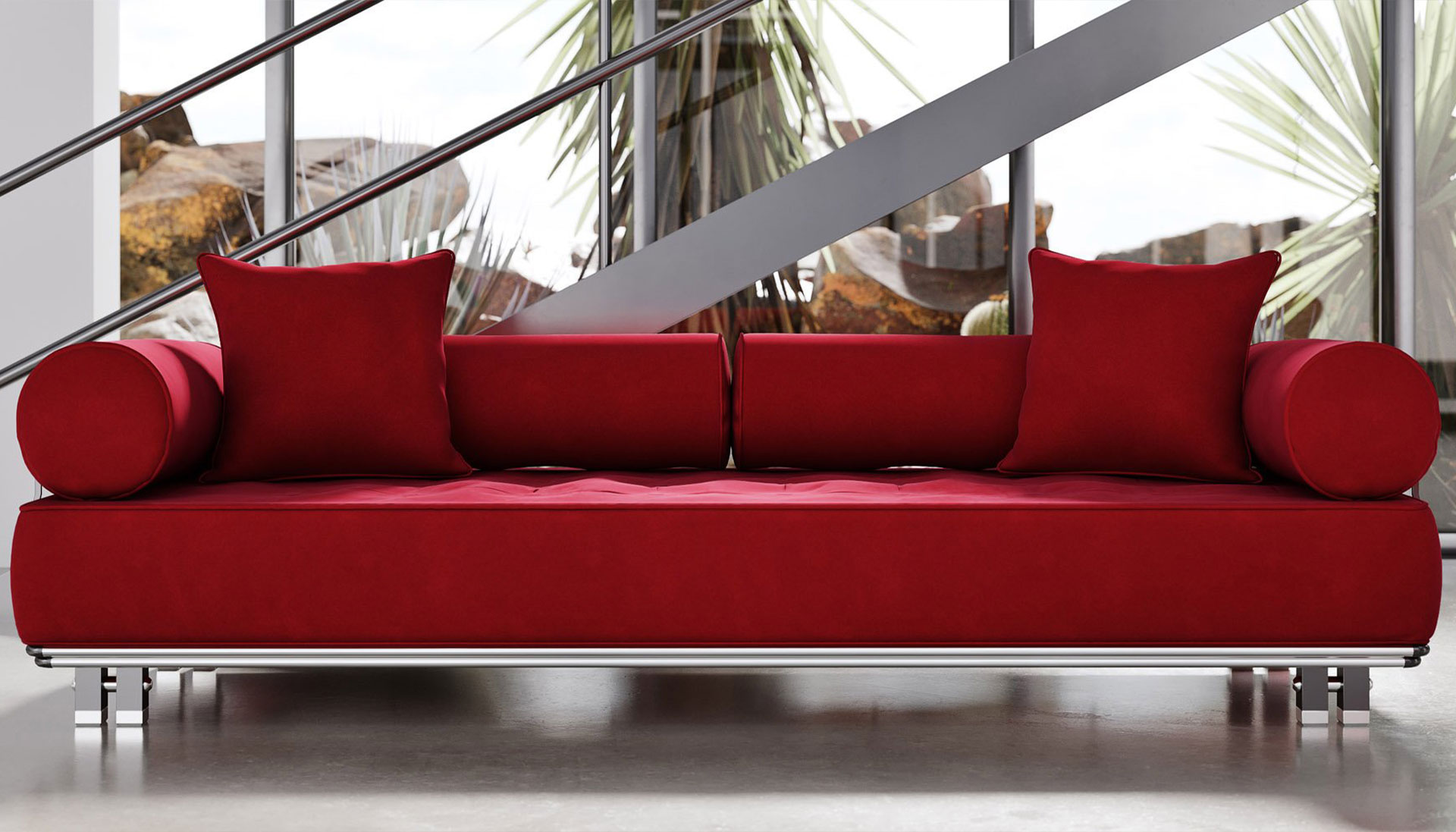 Sofa Nỉ góc L phòng khách thiết kế giá rẻ GHS-8105