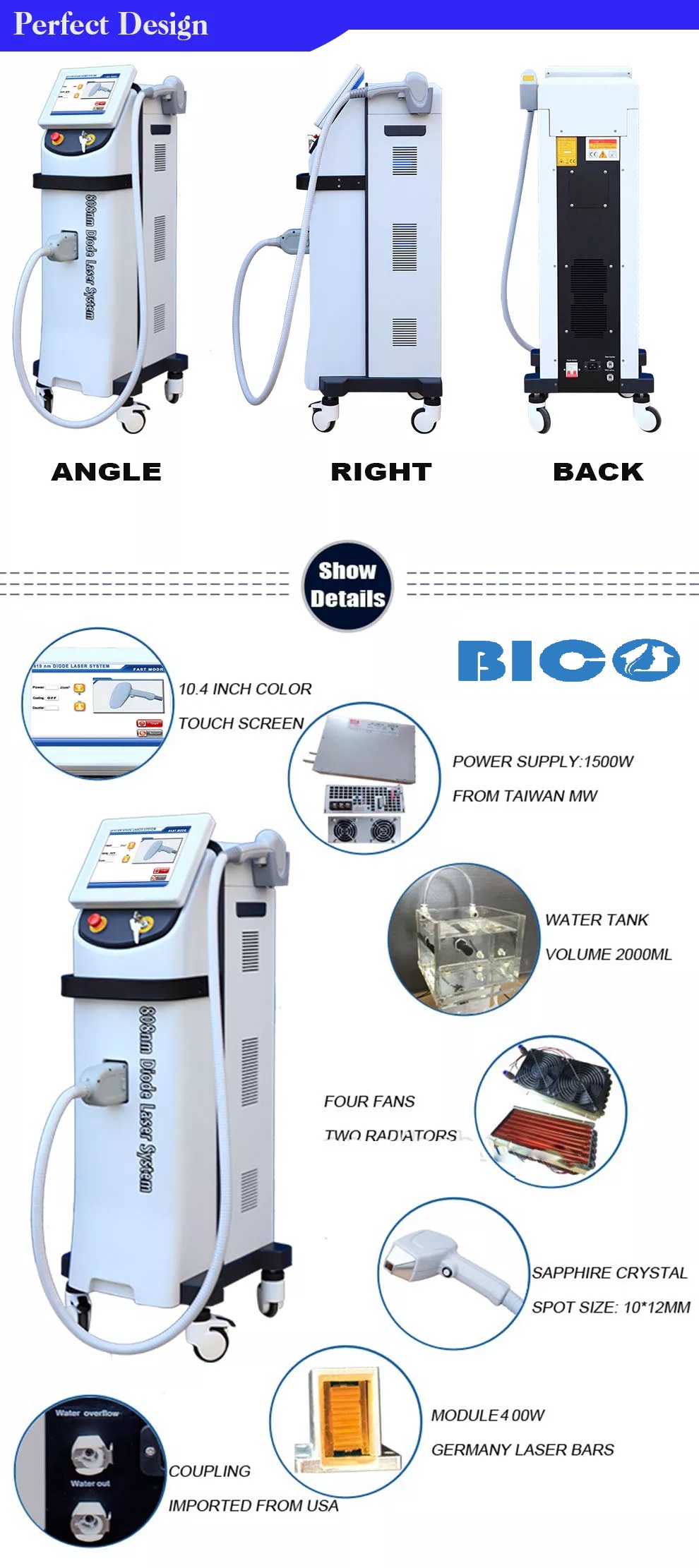 Hình ảnh Máy Triệt lông 808nm