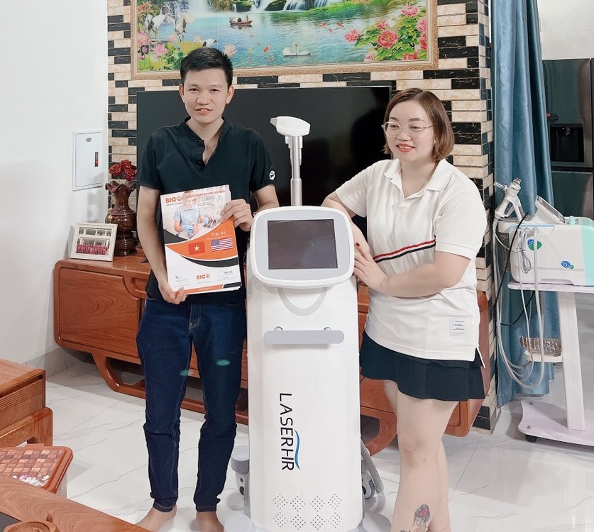 chuyển giao máy triệt lông laserhr tại Quảng Ninh