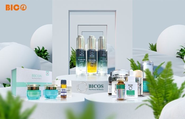 Bộ sản phẩm của thương hiệu mỹ phẩm Bico