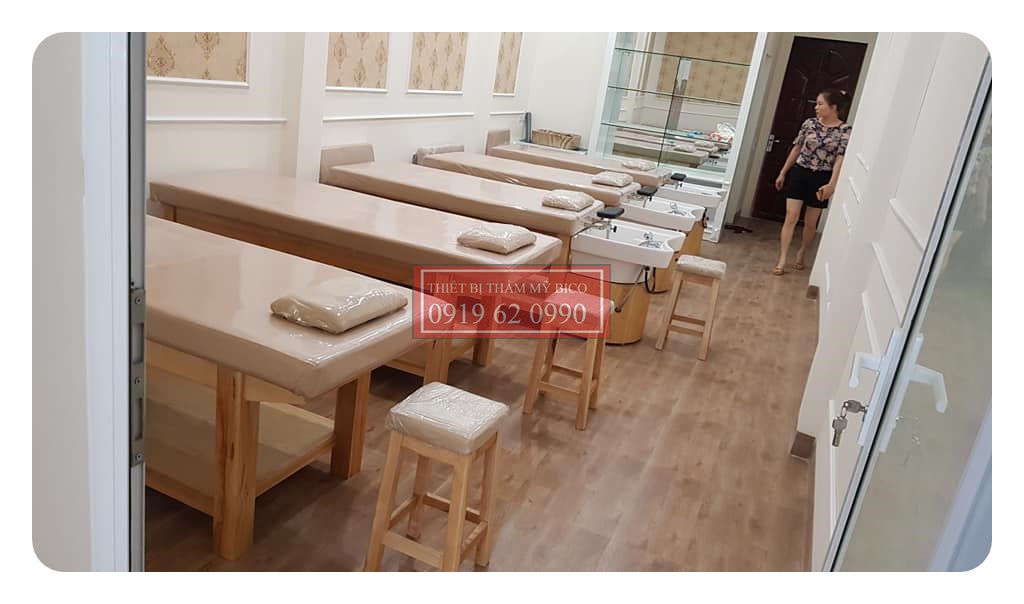 Giường Spa Massage Bằng Gỗ Thông Cao Cấp