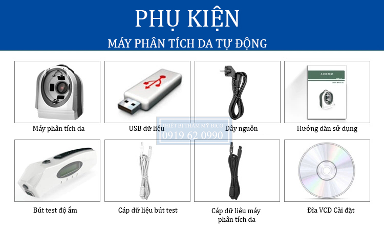 Máy phân tích chỉ số da Hàn Quốc