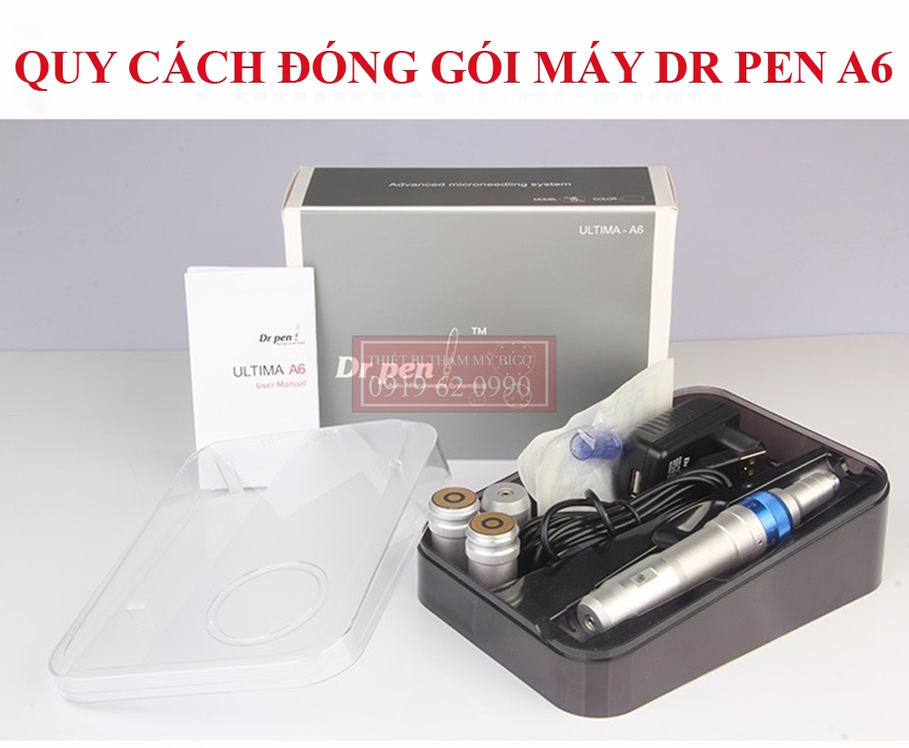 Máy Phi Kim Dr Pen A6 Cho Spa Lăn Kim Cấy Tảo Hàng Chính Hãng Hàn Quốc